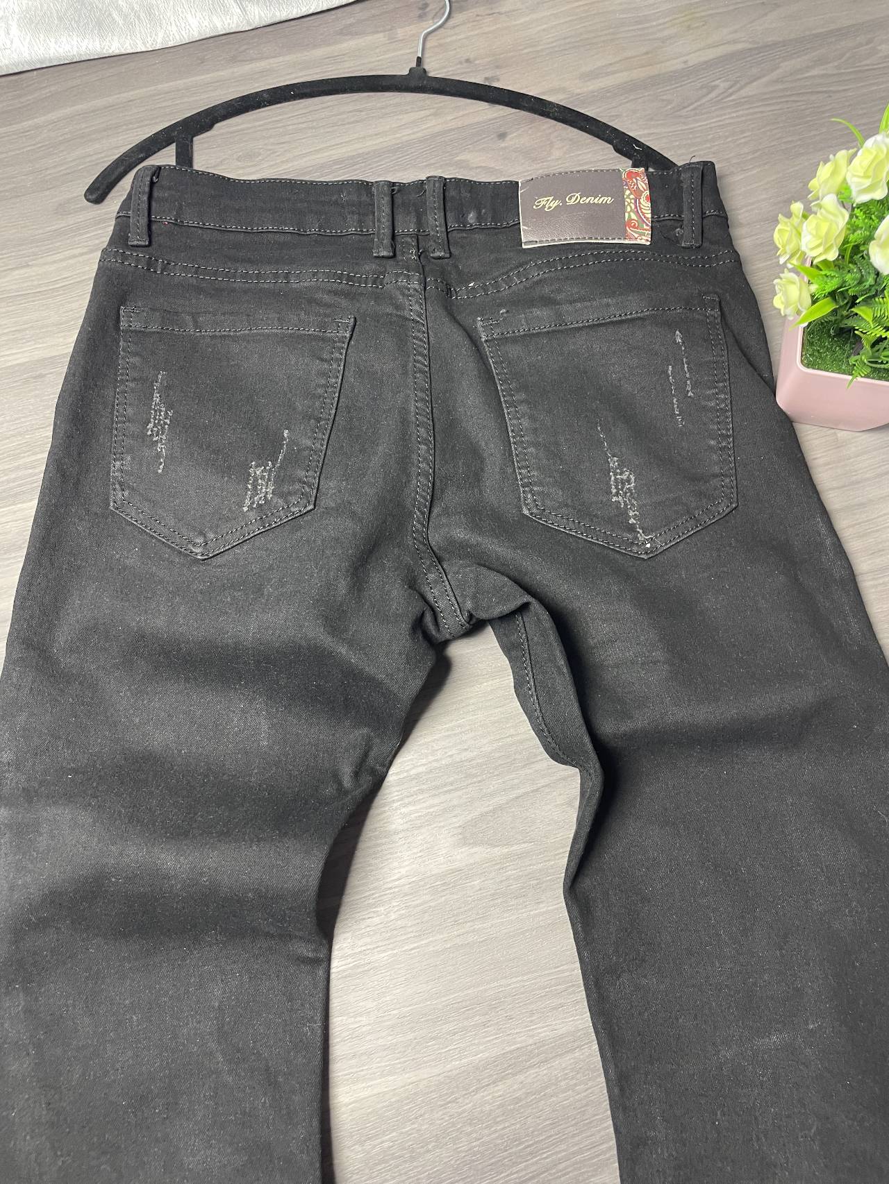 Jean Avec Motif Mains Squelettiques En Strass — image4