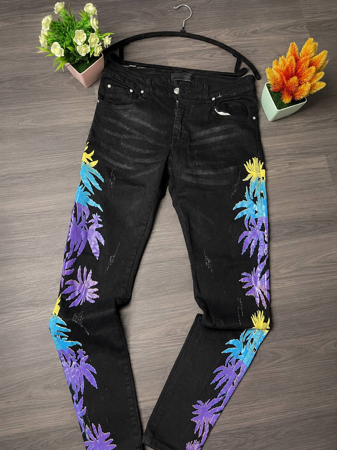 Jean Imprimé Tropical Multicolore — image principale