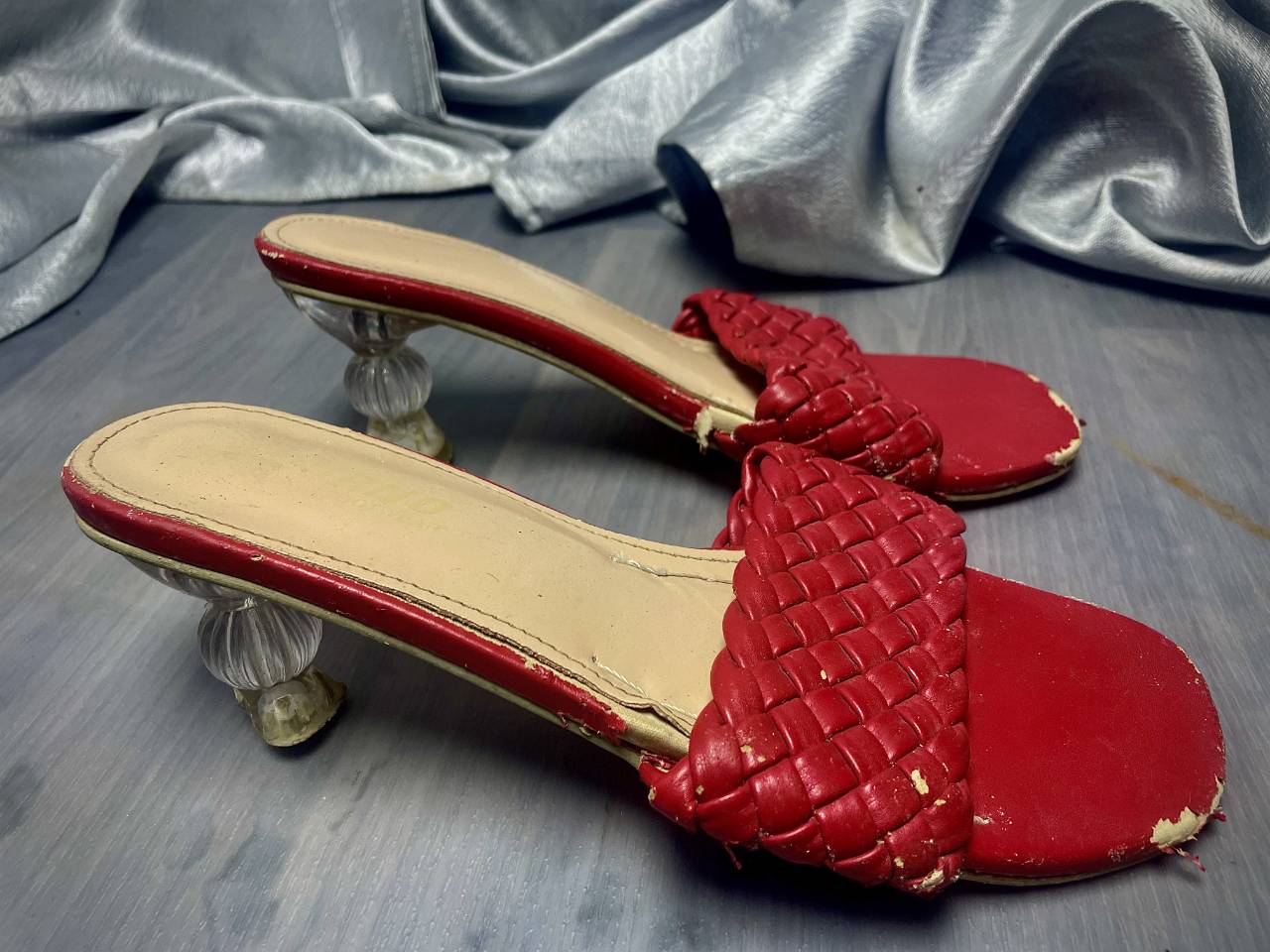 Mules à Talons Transparents Et Brides Tressées — image2