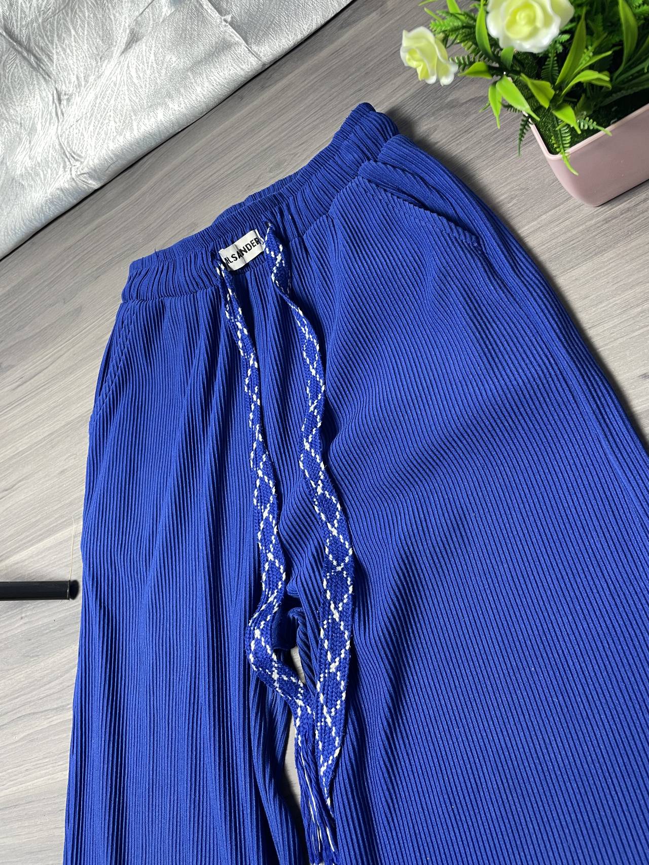 Pantalon Fluide Plissé électrique à Taille élastique — image3