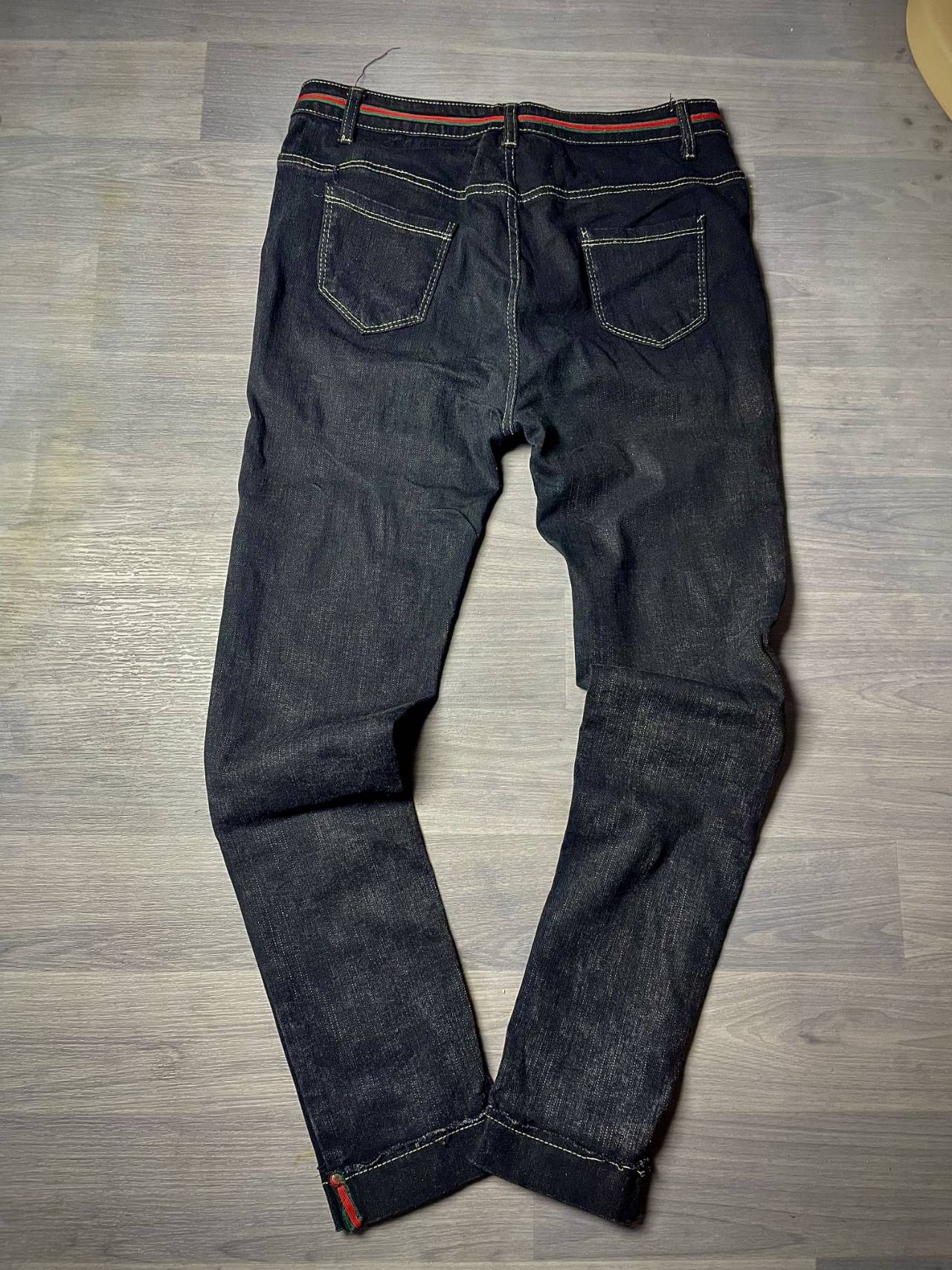 Pantalon Jean à Détails Rayés — image3