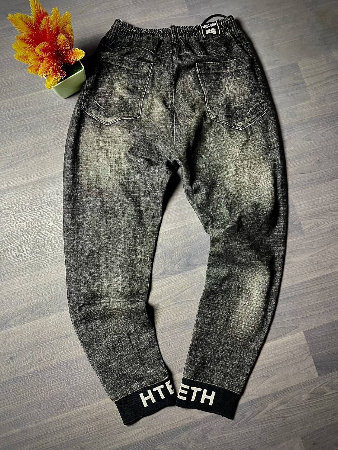 Pantalon Jean Délavé Style Jogger — image2