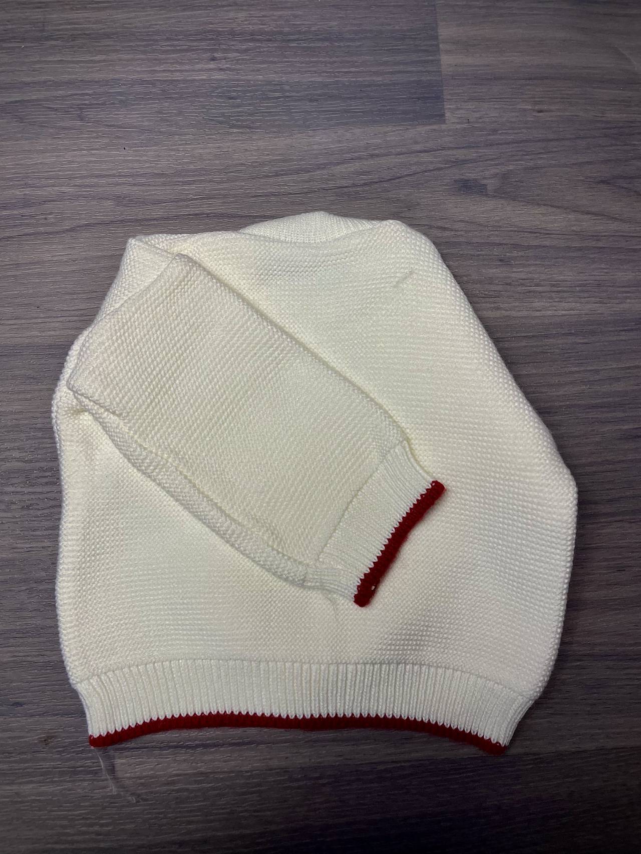 Pull Bébé En Maille Crème à Manches Longues – Liserés — image3