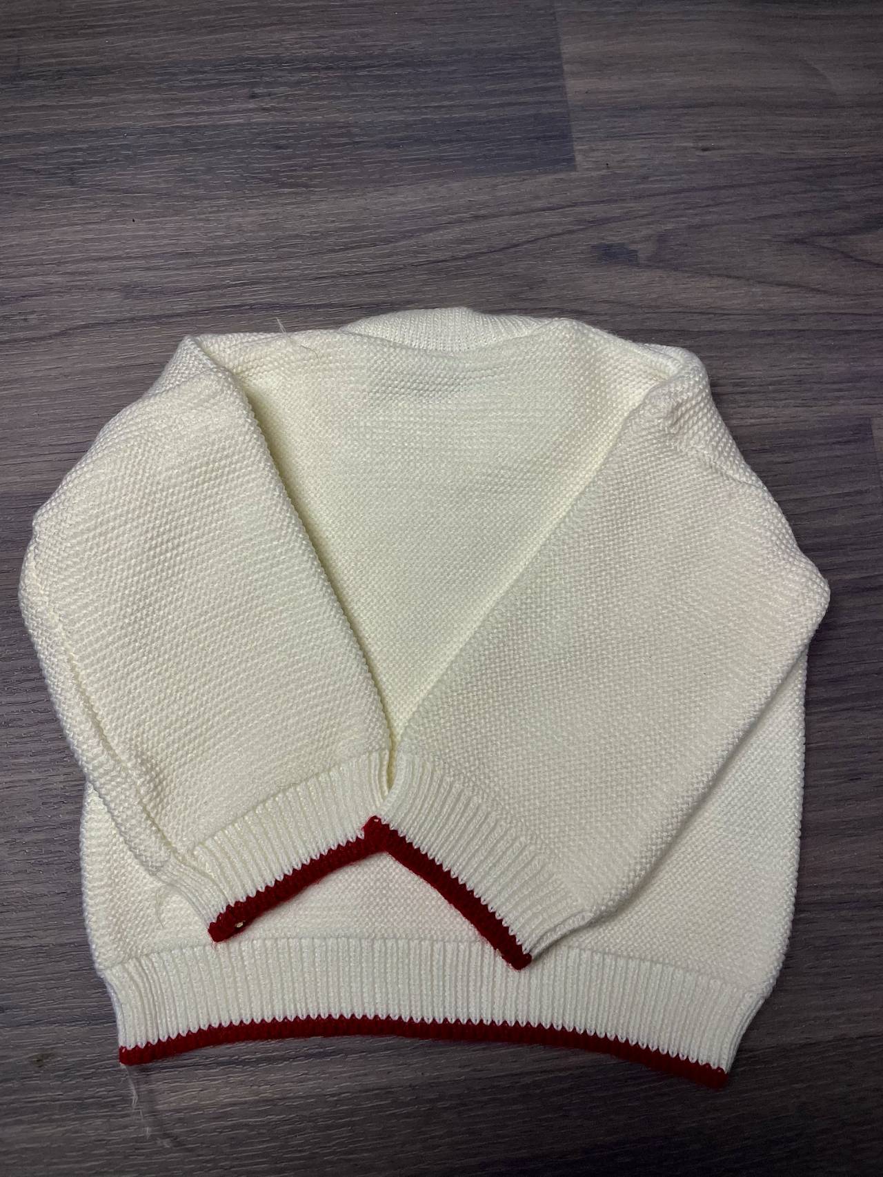 Pull Bébé En Maille Crème à Manches Longues – Liserés — image4