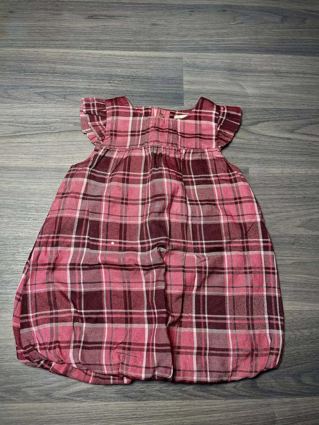 Robe Bébé à Carreaux – Manches Volantées — image principale