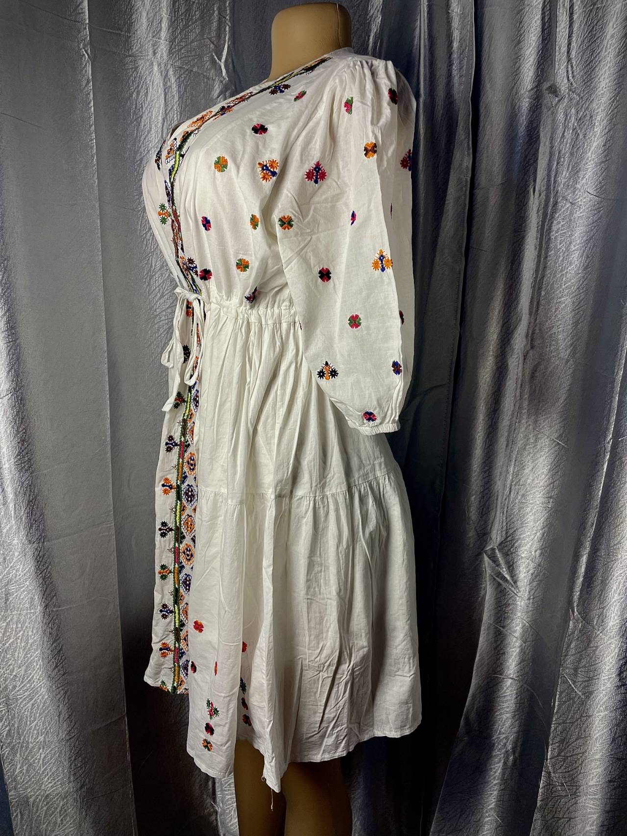 Robe Brodée Multicolore Style Bohème — image1