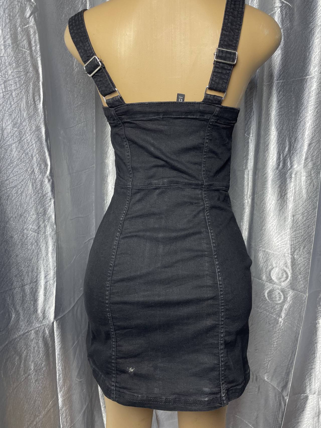 Robe Courte En Denim Avec Fermeture éclair — image3