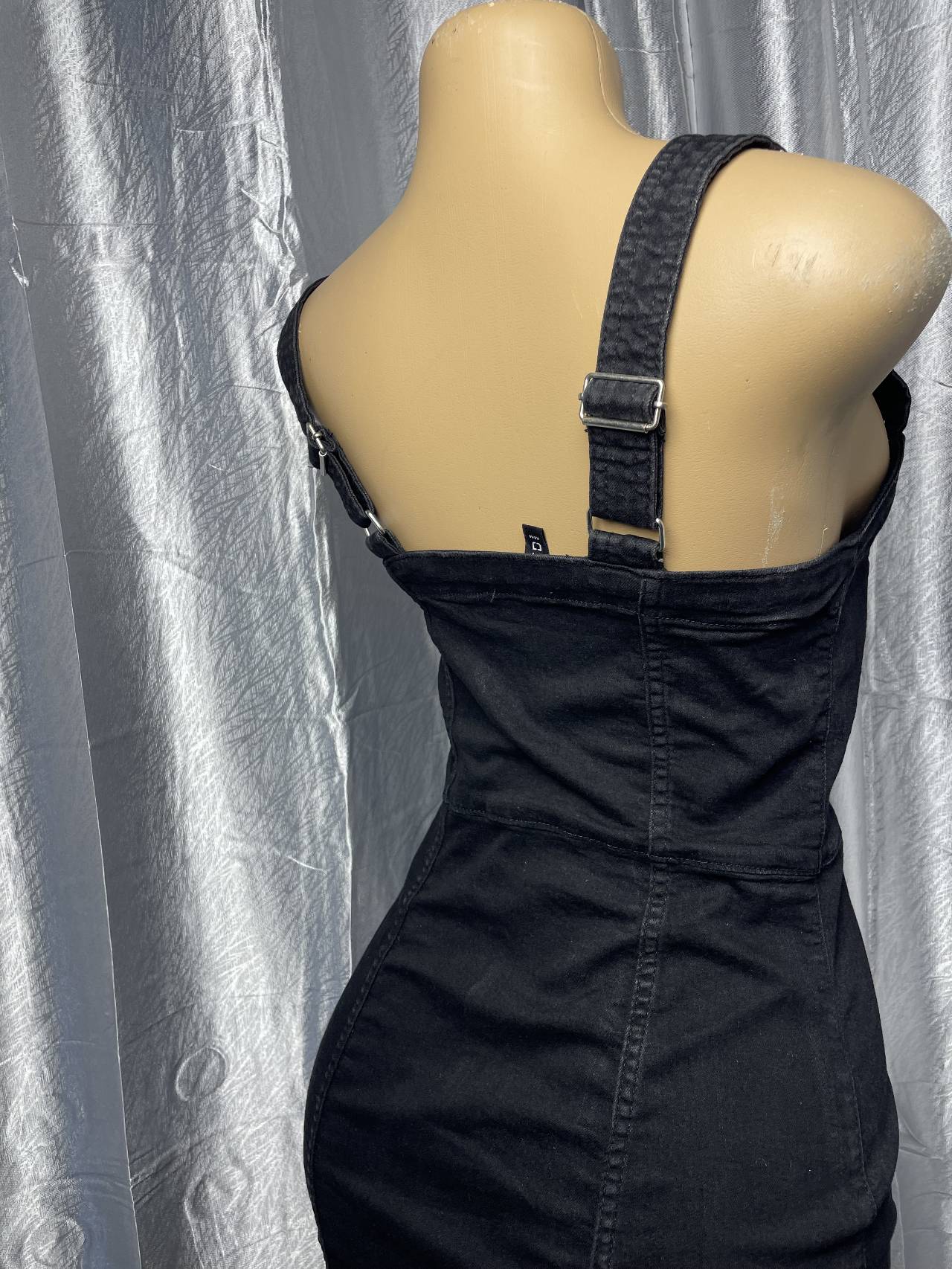 Robe Courte En Denim Avec Fermeture éclair — image4
