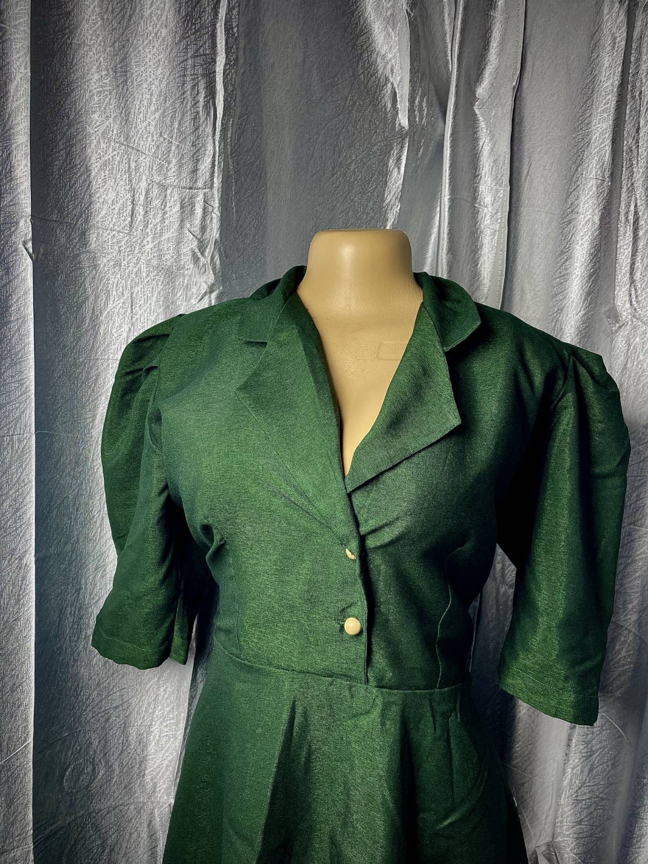 Robe élégante à Manches Bouffantes — image3