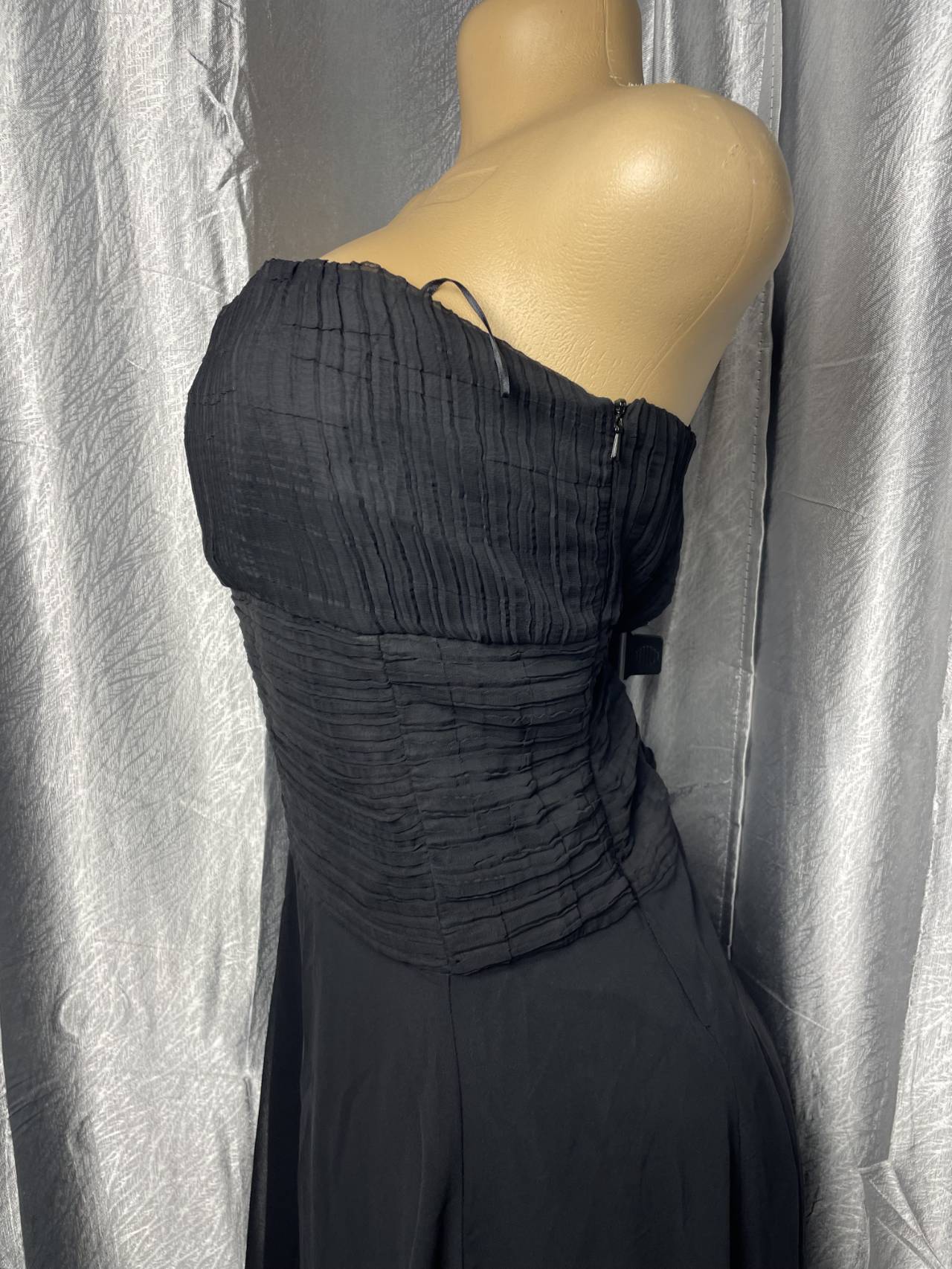 Robe Longue Bustier Plissée — image3