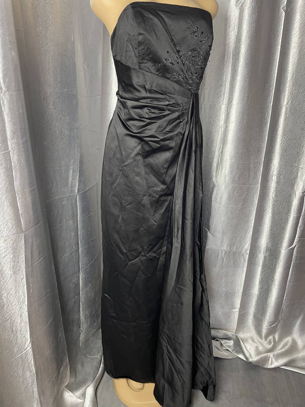 Robe Longue De Soirée Bustier Avec Perles — image2