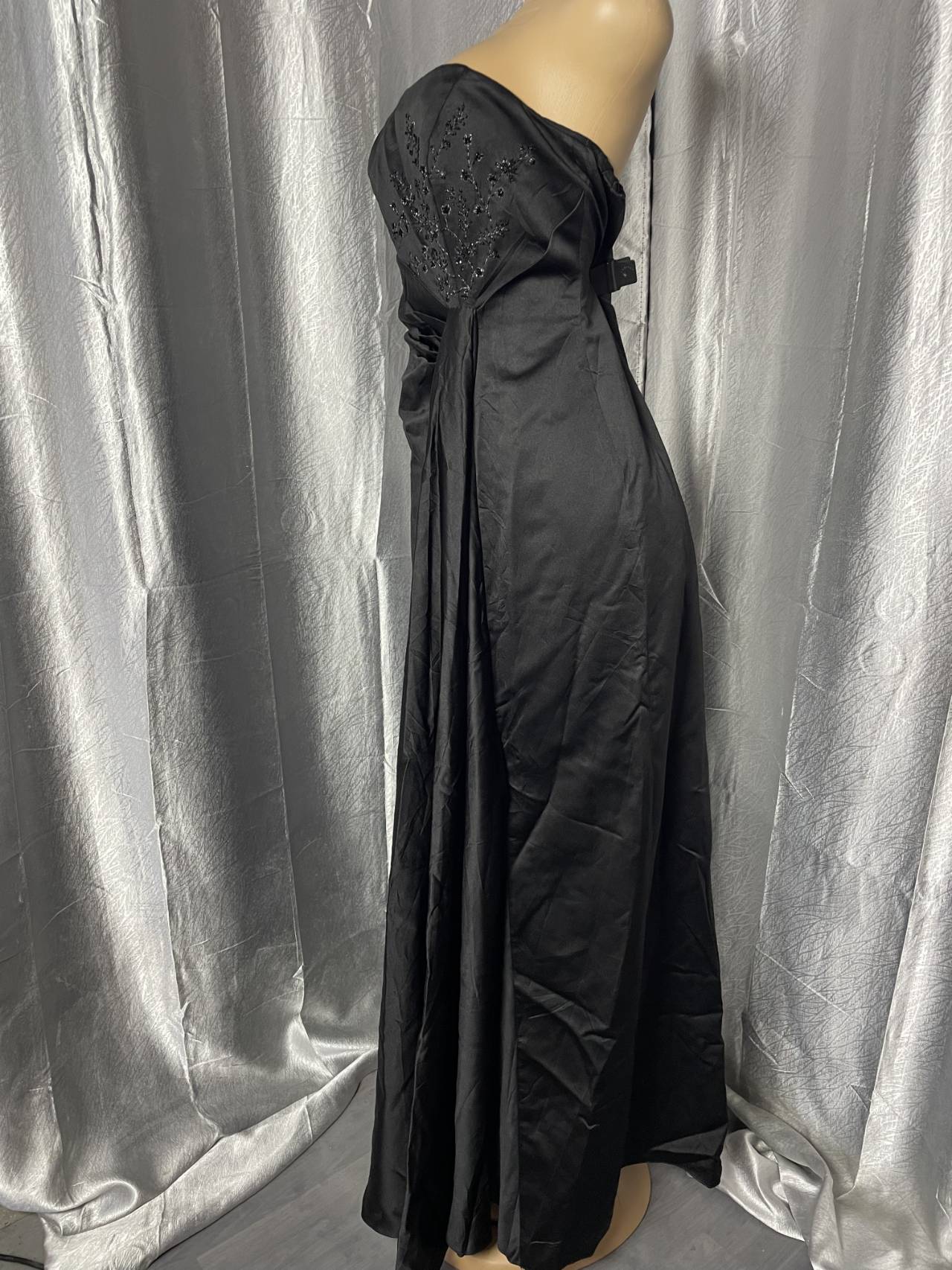 Robe Longue De Soirée Bustier Avec Perles — image3