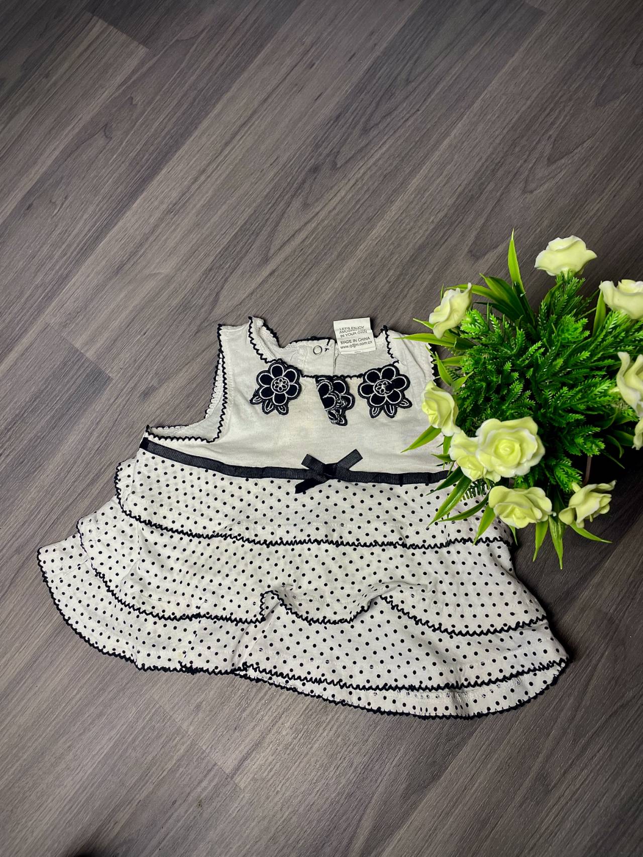 Robe Sans Manches à Pois Pour Bébé — image1