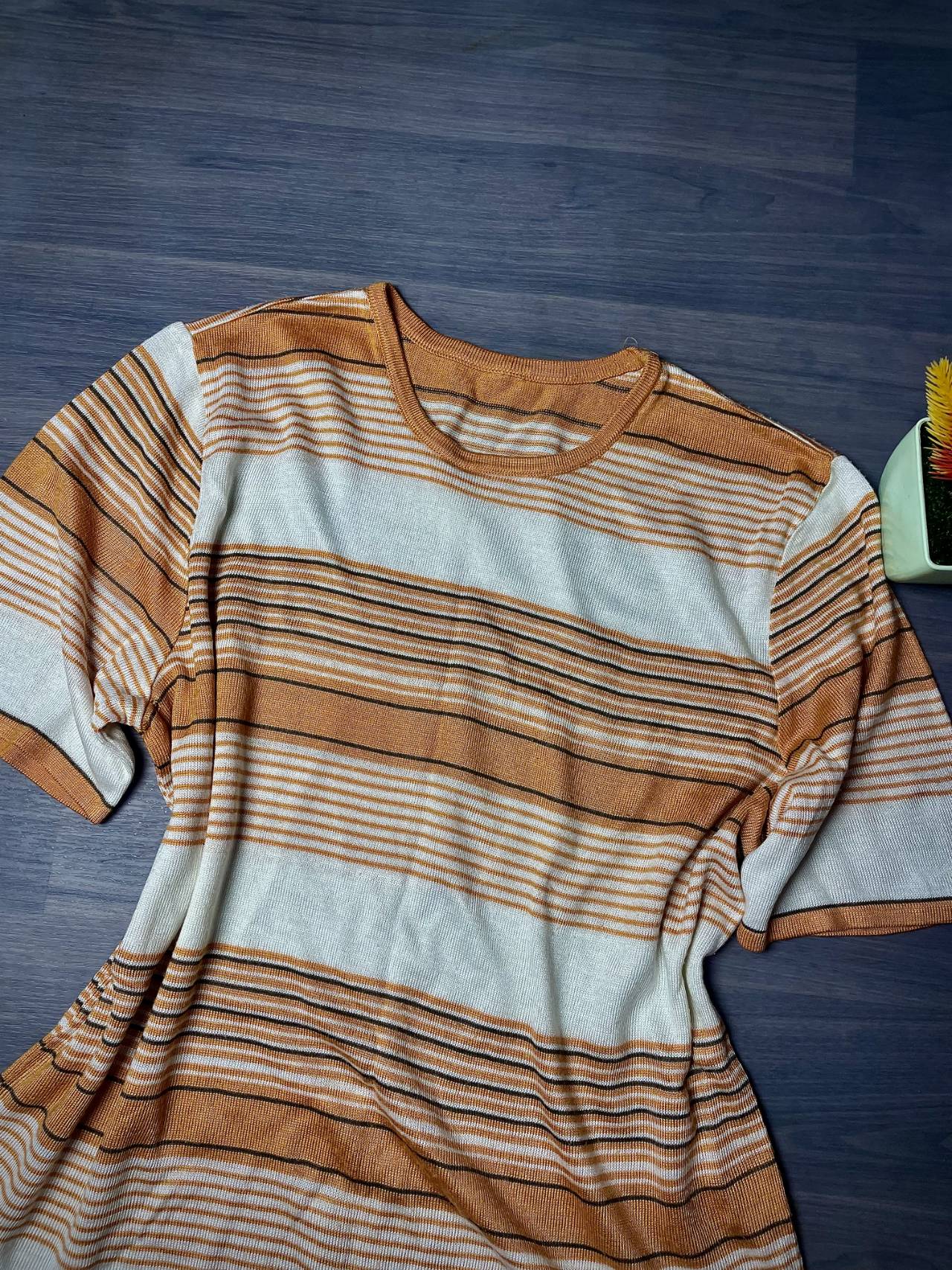 T-shirt Rayé à Manches Courtes — image1