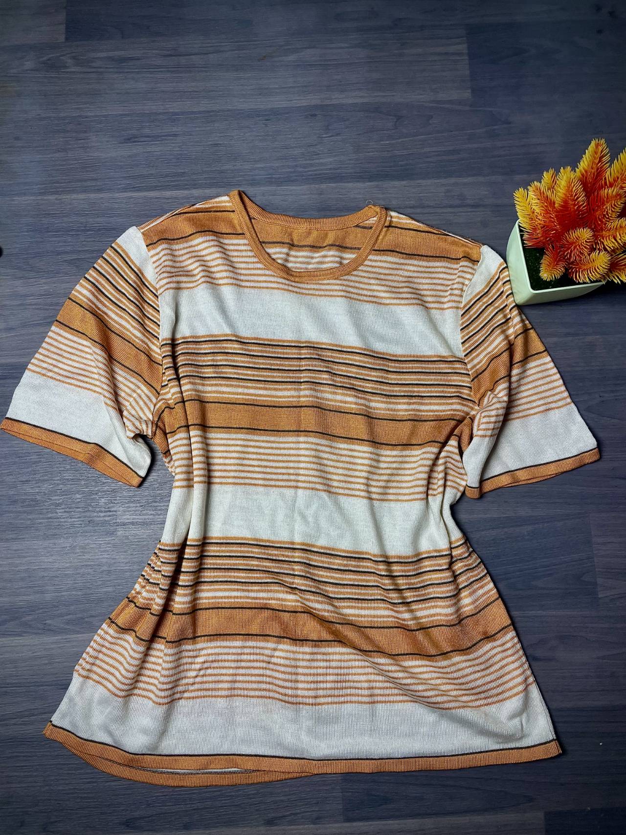 T-shirt Rayé à Manches Courtes — image principale
