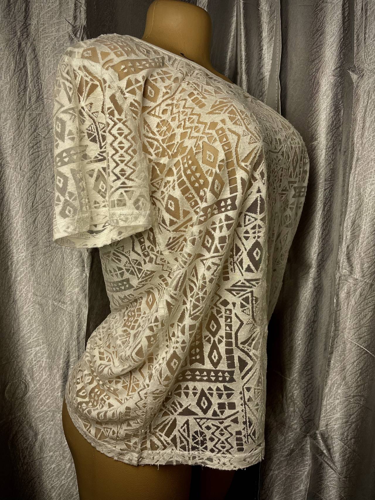 Top Transparent à Motifs Géométriques — image3