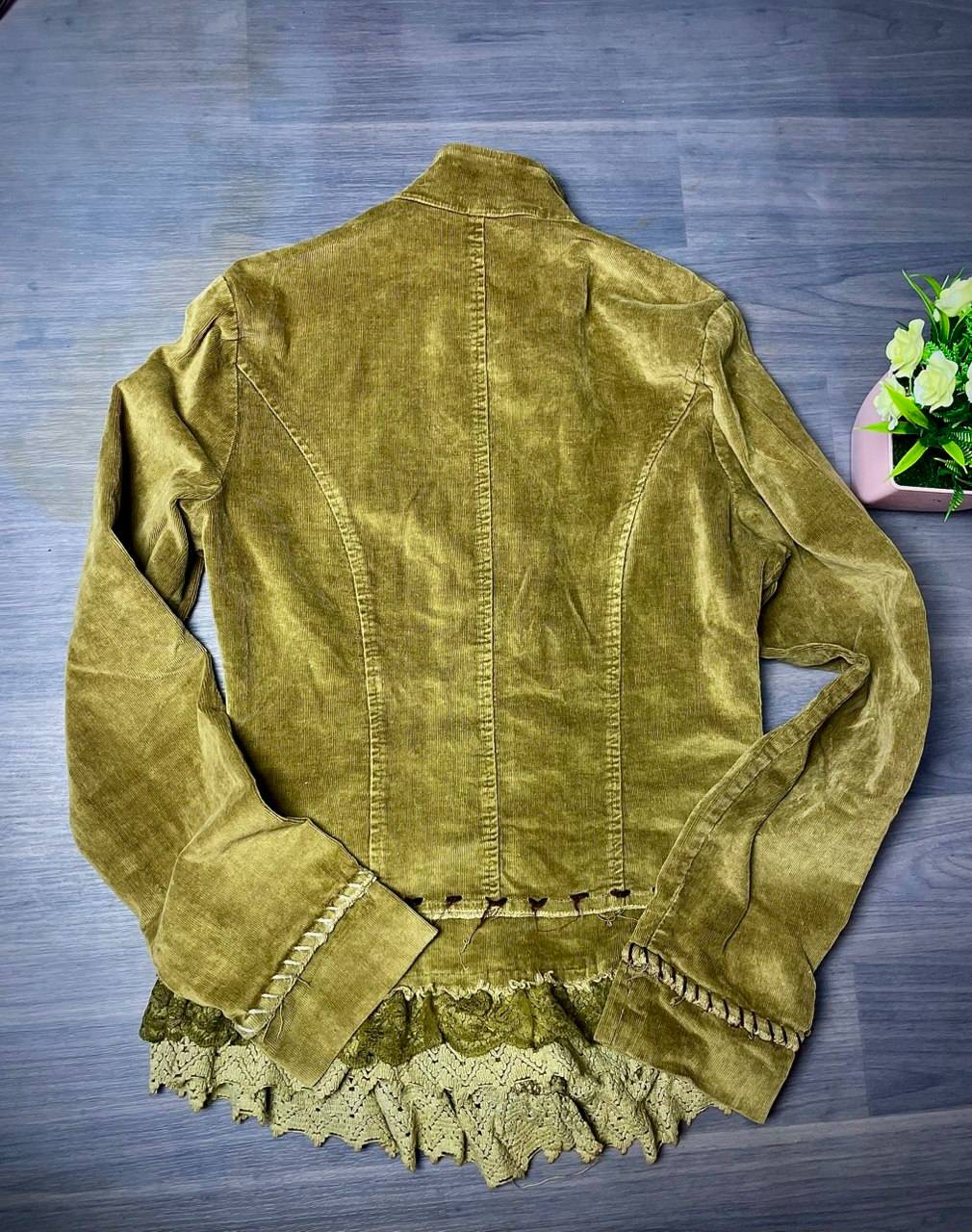 Veste Femme En Velours Côtelé Avec Dentelle – Taille M — image1