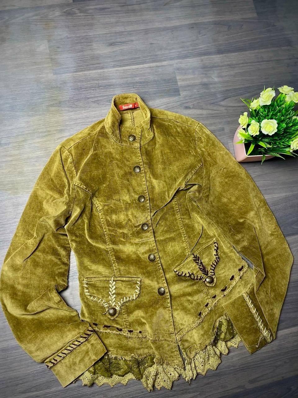 Veste Femme En Velours Côtelé Avec Dentelle – Taille M — image3