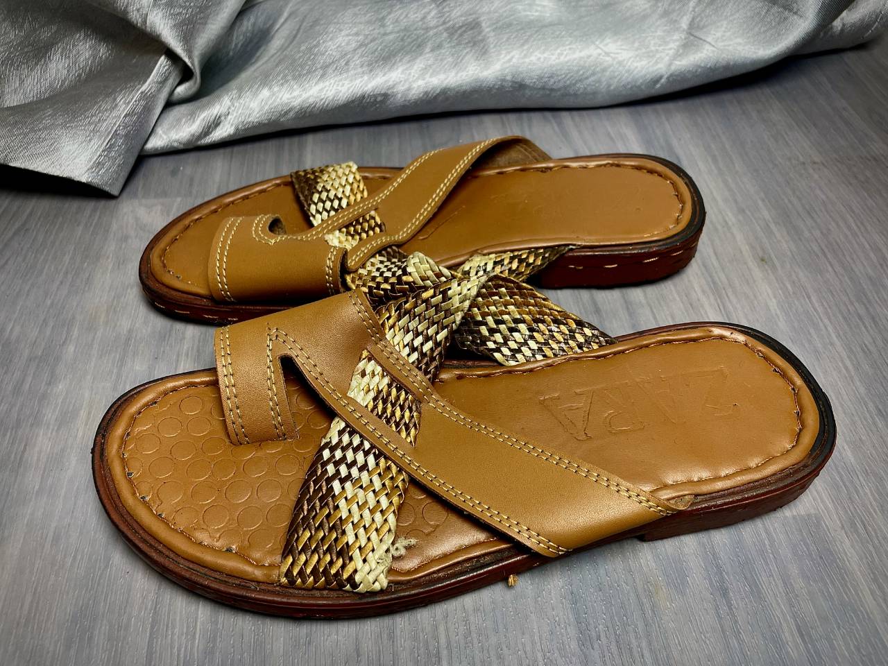 Sandales Homme Camel à Brides Tressées — image1