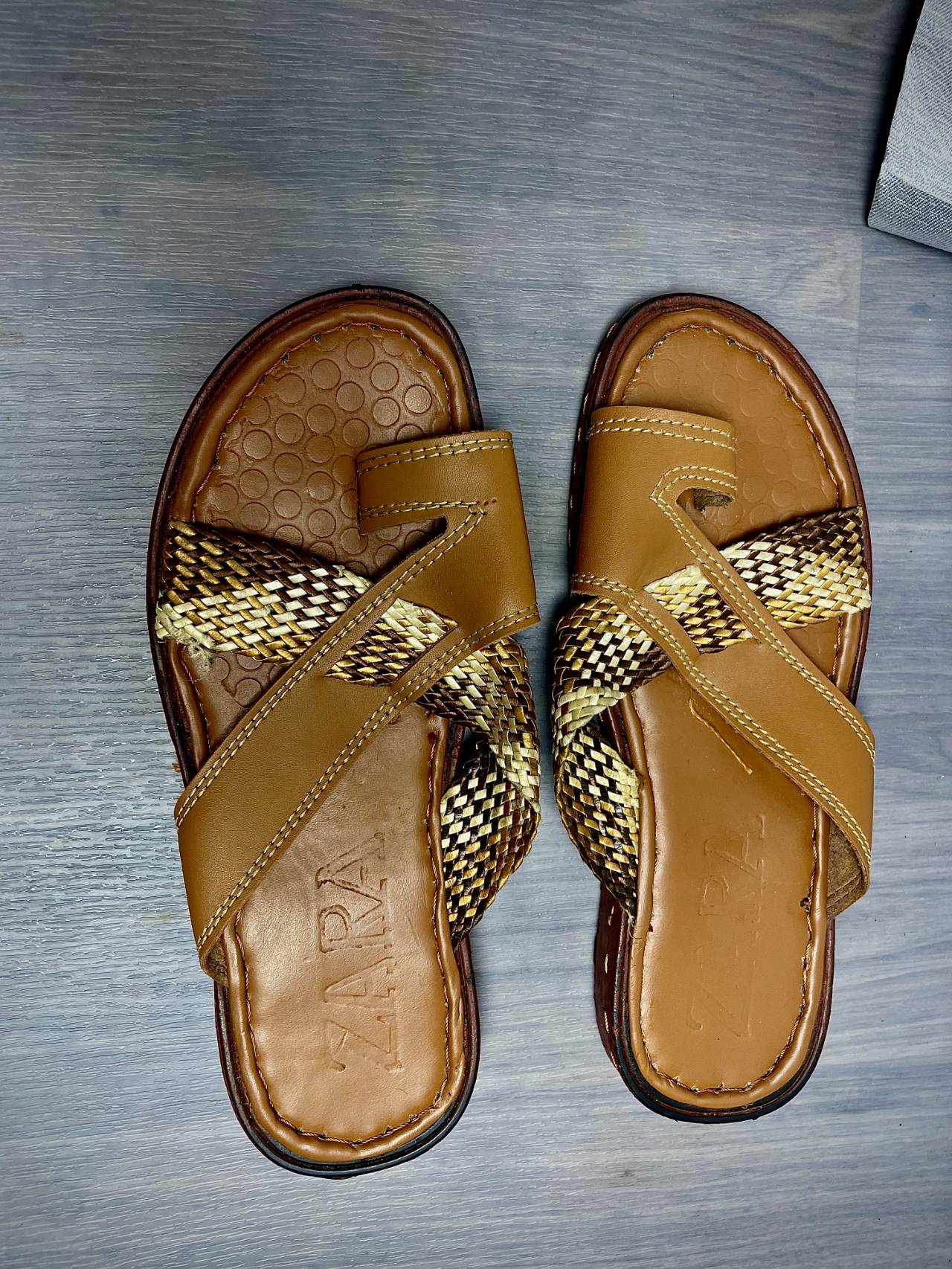 Sandales Homme Camel à Brides Tressées — image2