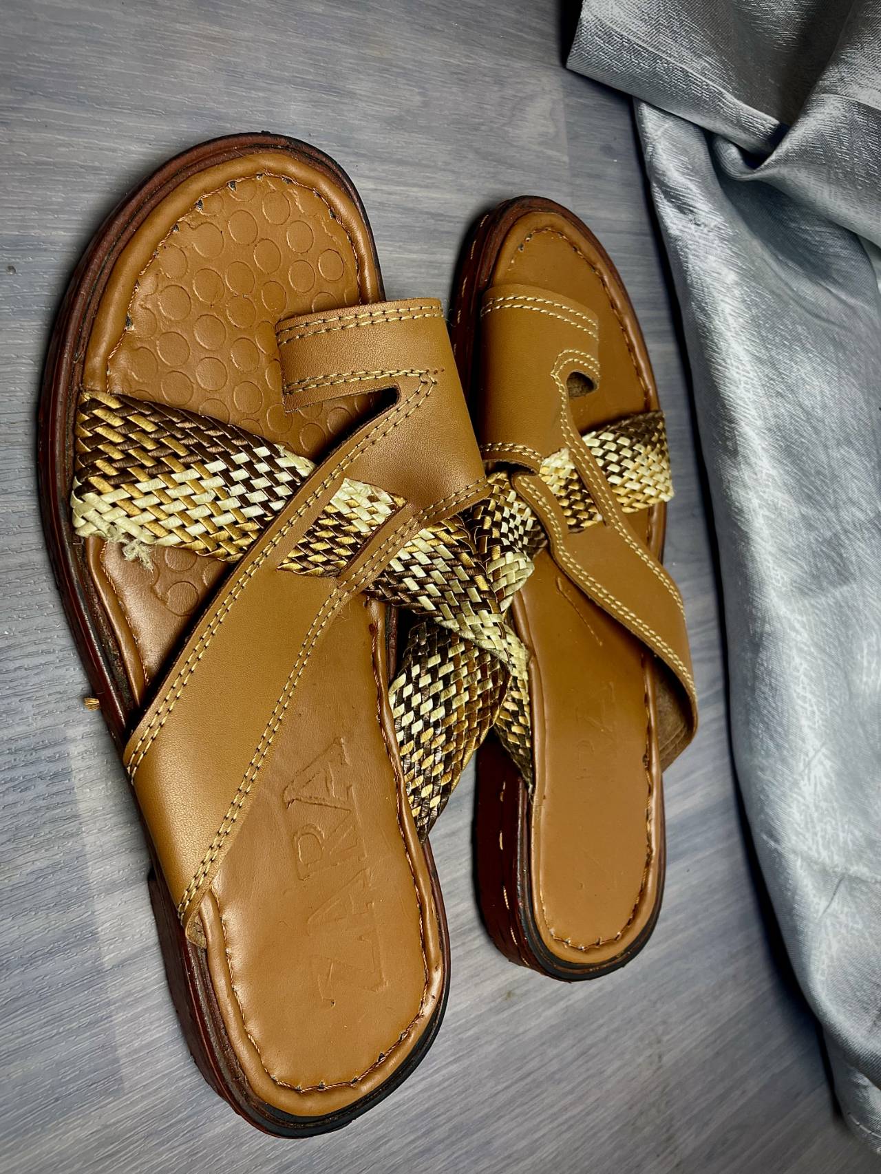 Sandales Homme Camel à Brides Tressées — image3