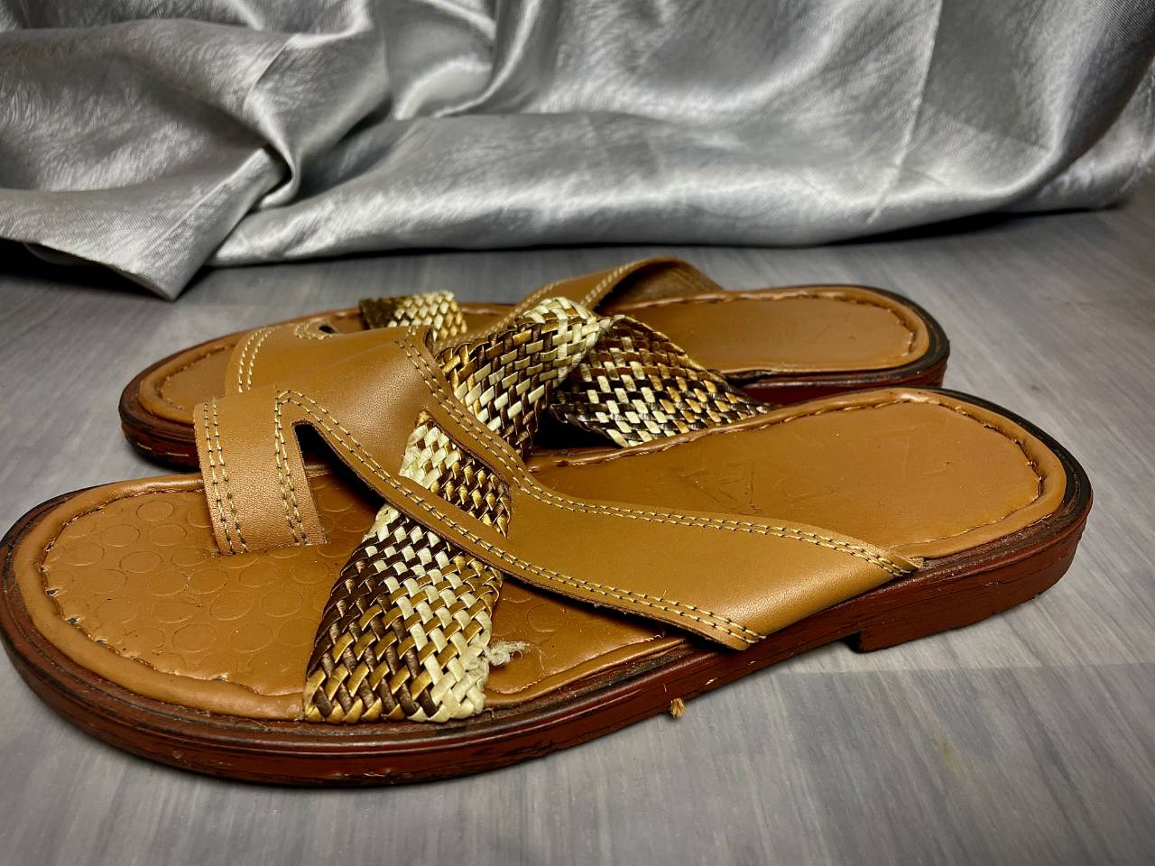 Sandales Homme Camel à Brides Tressées — image principale