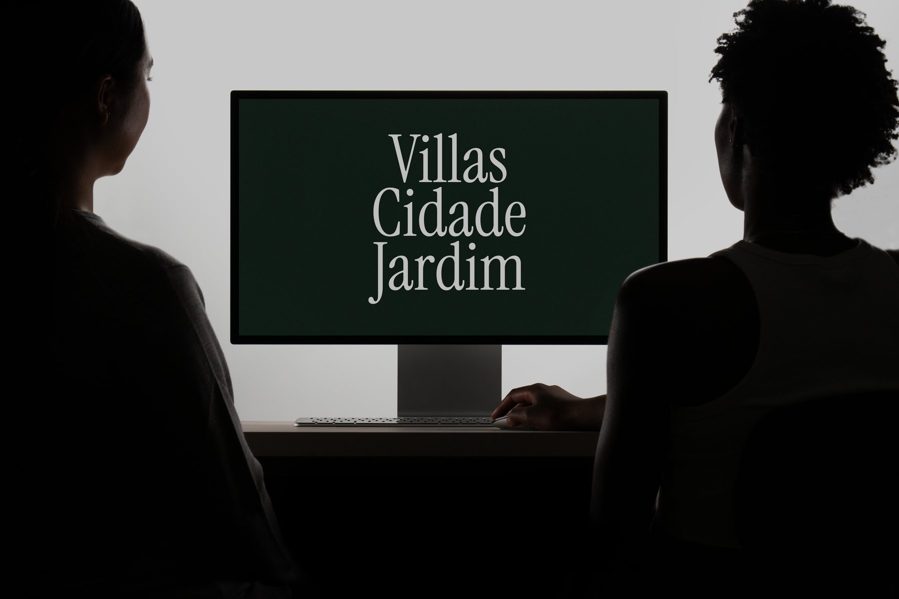Tela de computador verde com Villas Cidade Jardim