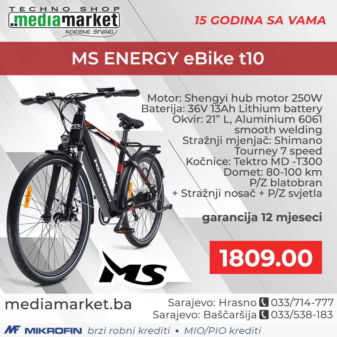 ELEKTRICNO BICIKLO MS ENERGY eBike t10