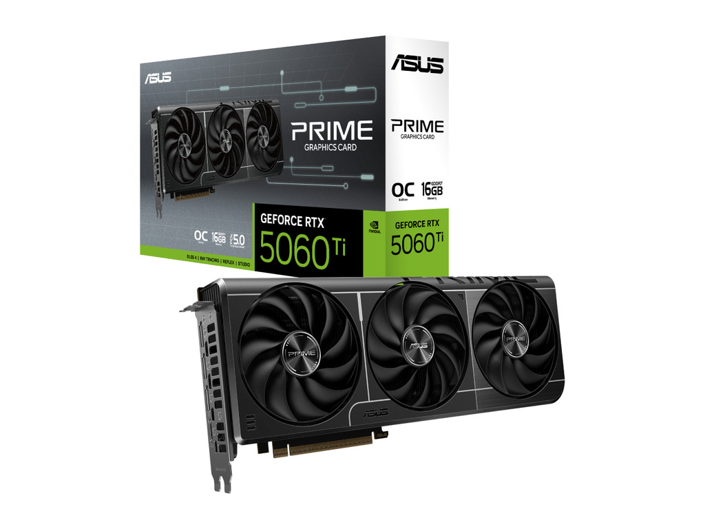 ASUS VGA PRIME-RTX5060TI-O16G16GB GDDR7, 128-bit3x DP, 1x HDMI