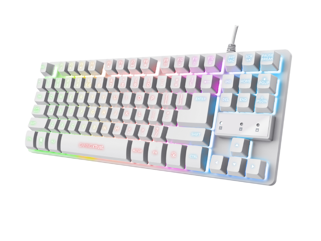 Trust GXT833W Thado TKL bijela tastatura, US layout