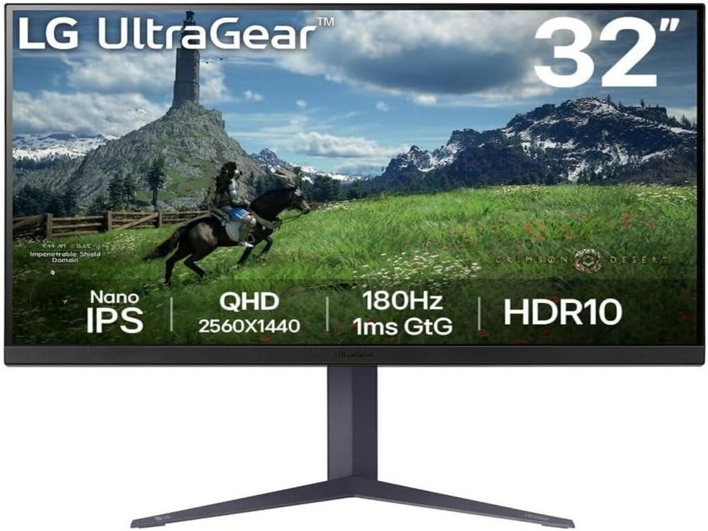 LG 32" UltraGear 32GS85Q-BNanoIPS, QHD 2560x1440, 180Hz350cd, 1ms, 2xHDMI, DP, 2xUSB 3.0
