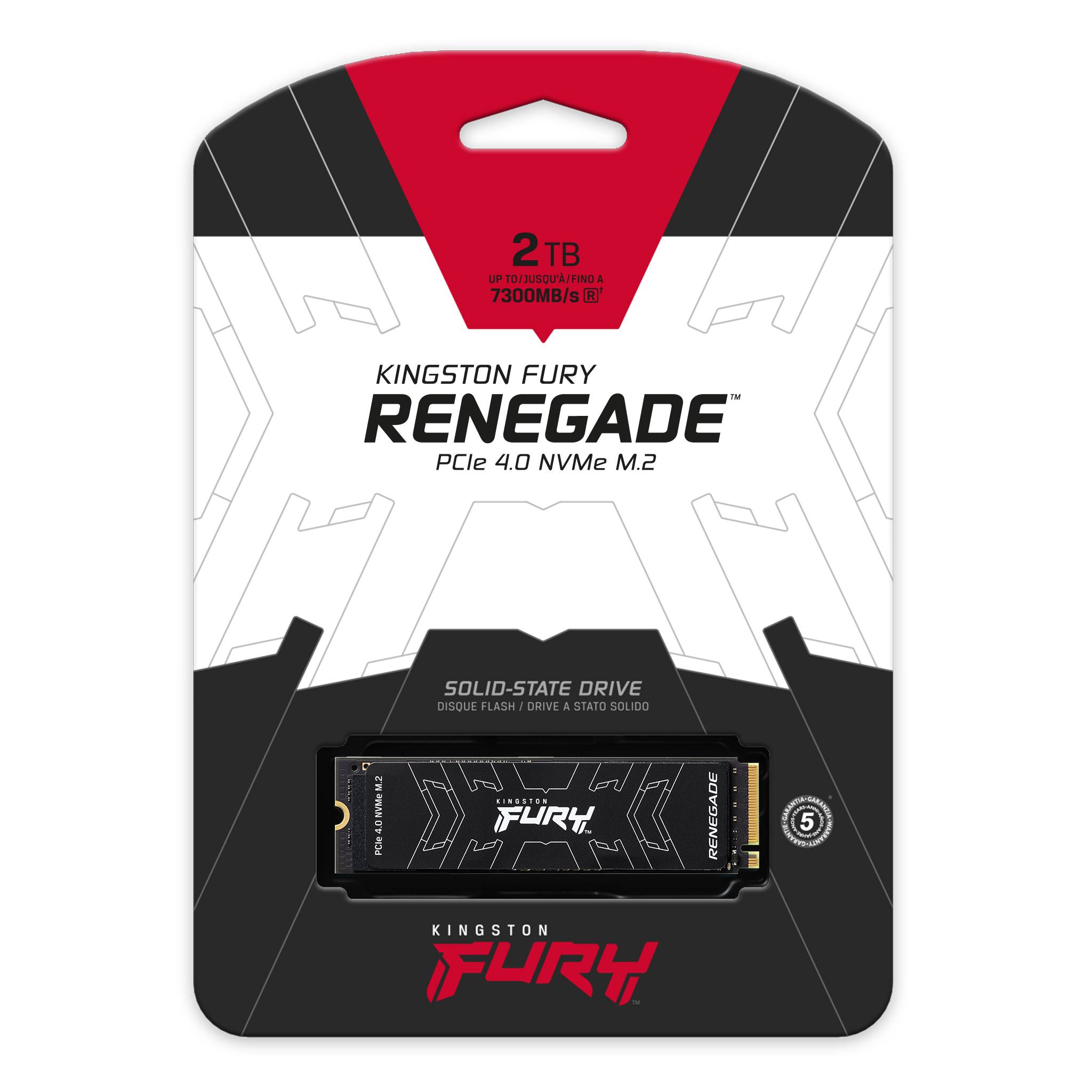 Kingston SSD 2TB NVMe M.2Fury Renegade,  PCIe 4.0R/W : 7300/7000MB/s