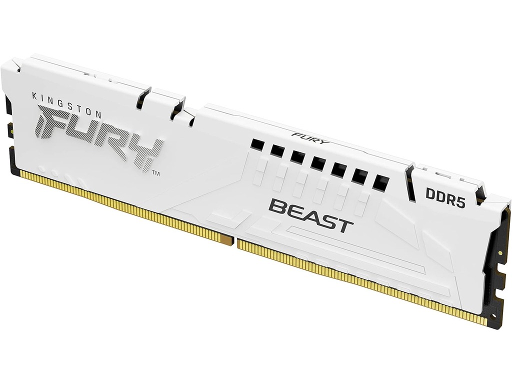 Kingston 16GB 5200MHz DDR5 W.White, Fury Beast (1x16GB)CL36, EXPO, 1RX8, 288-pin, 16GBit