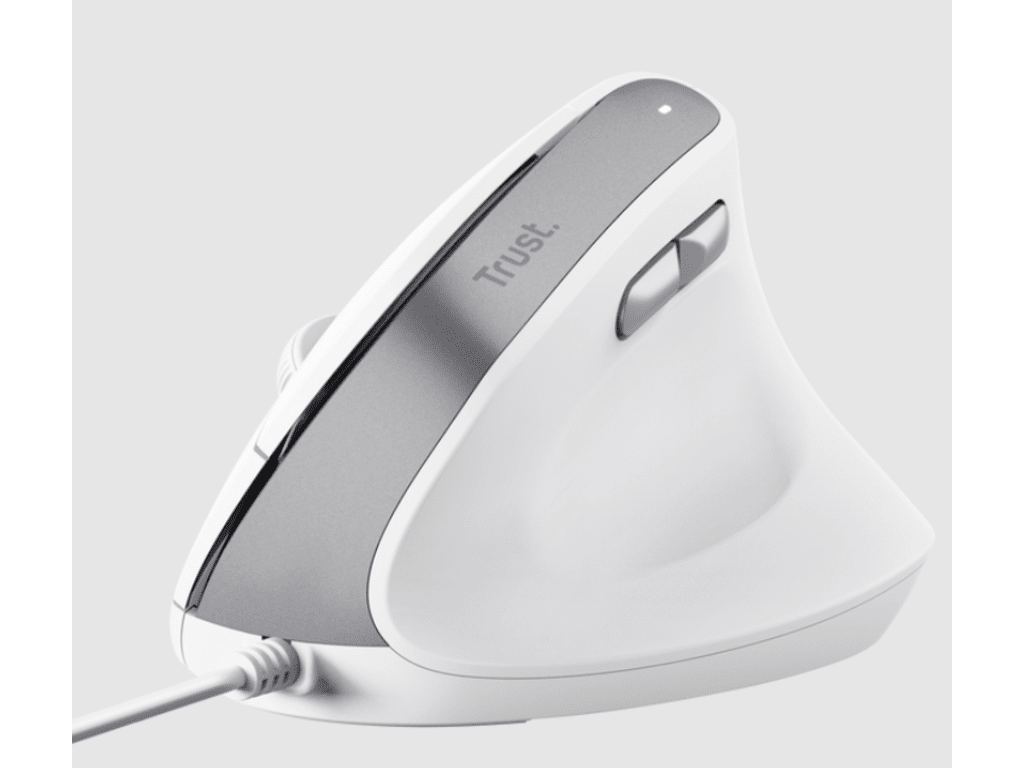 Trust Bayo II ergonomski miš,žičani, 2400 dpi, silent tipke, bijeli