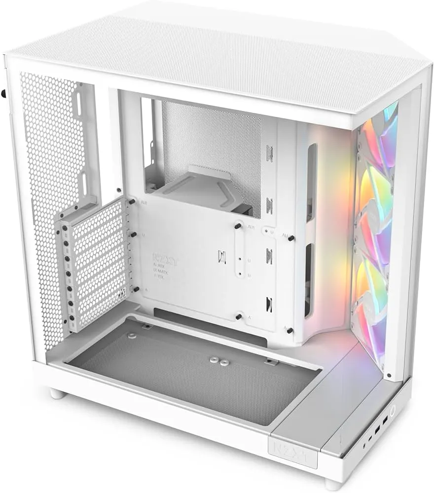 NZXT CASE H6 FLOW WHITE RGB mini-ITX, Micro-ATX, ATX, Mid-tower, 3x  RGB fan