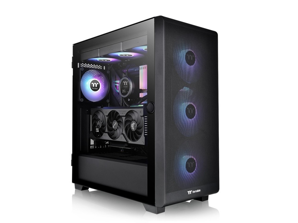 Thermaltake S250 TG ARGBMid tower case, tempered glass4x CT120 ARGB Sync Fans,Mesh front panel