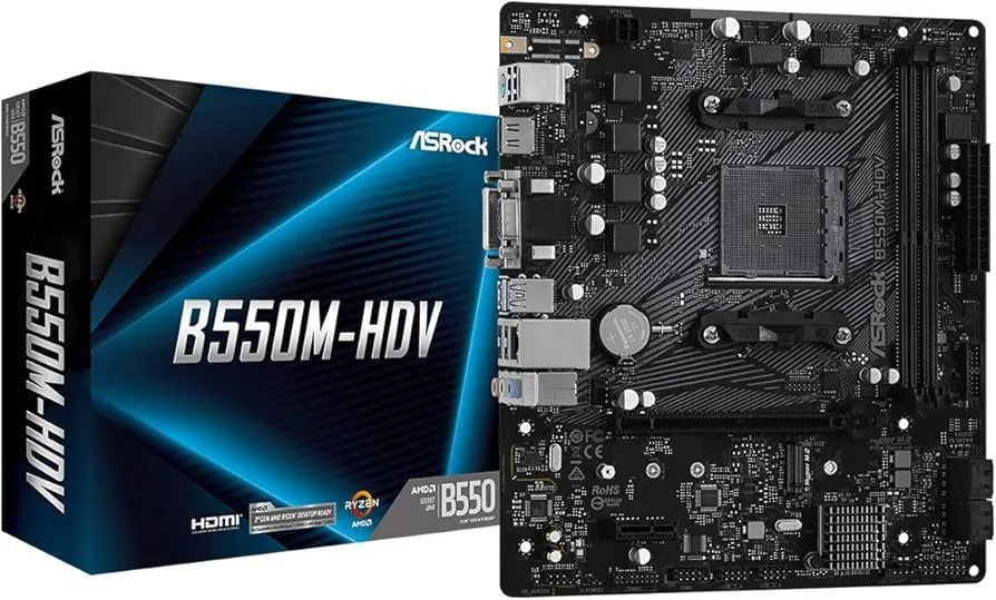 ASROCK MB B550M-HDVAMD B550;AM4;2xDDR4VGA,DVI,HDMI,1xM.2;micro ATX