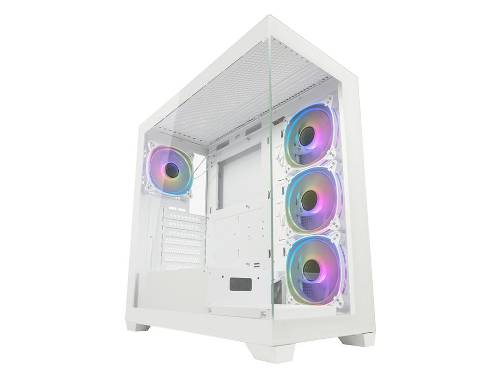 LC-Power Case Gaming 715W Midi-tower, ATX, 4x ARGB fan1x USB-C, 2x USB-A, White