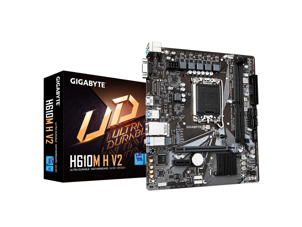 Gigabyte MB H610M H V2 G10,LGA1700; 2xDDR5 up to 96GB1xM.2; 4x SATA, HDMI, 1xPS2; 6xUSB