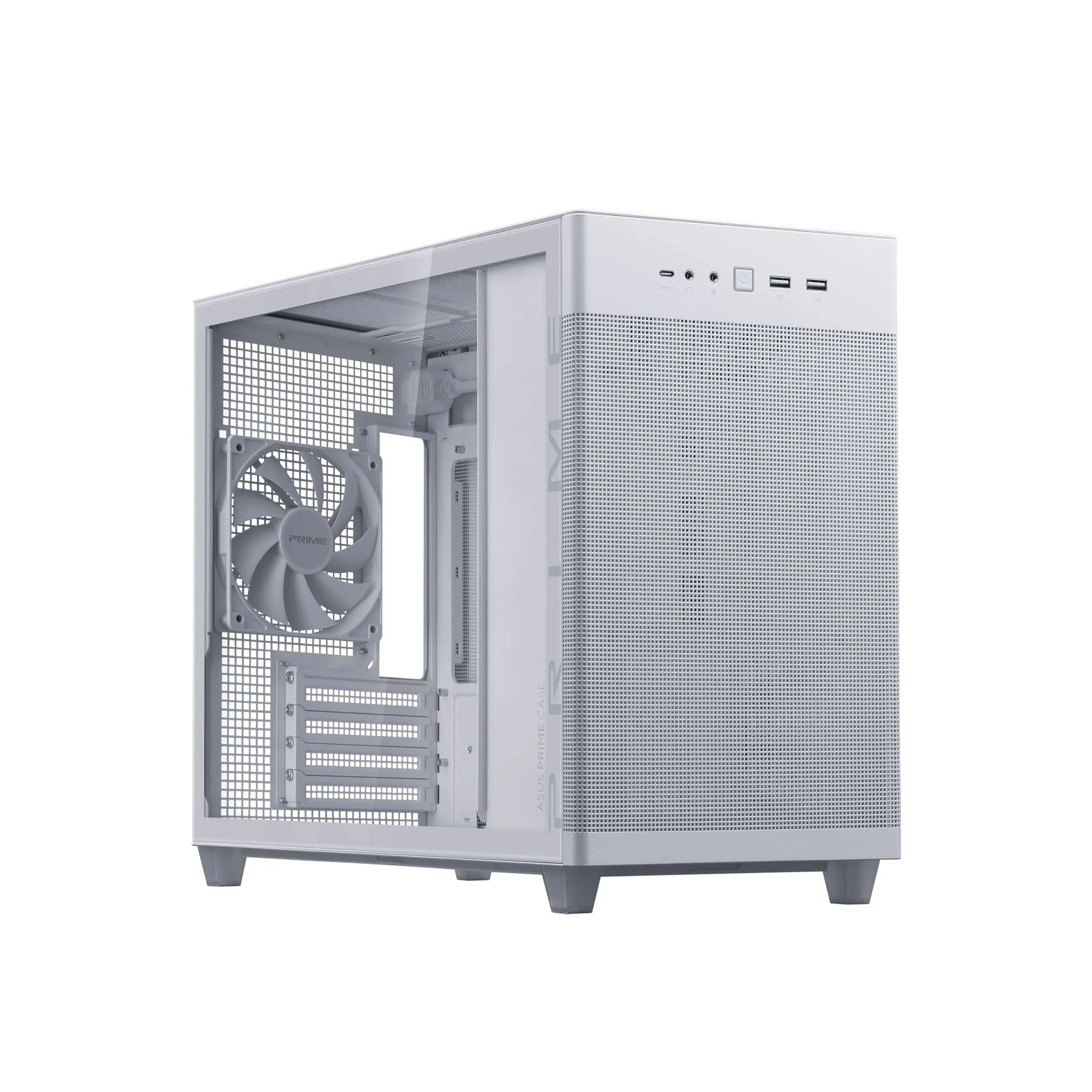 ASUS Prime AP201 Case TG WhiteMicroATX,tool-free side panelsTempered Glass