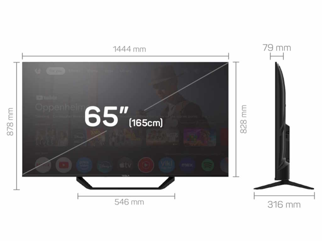 TESLA TV 65E655BUS 4K Google Powered by Google Google Assistant