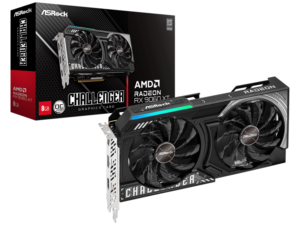 ASROCK VGA RX 9060 XT 8GBChallenger, GDDR6, 128bit2xDP, HDMI