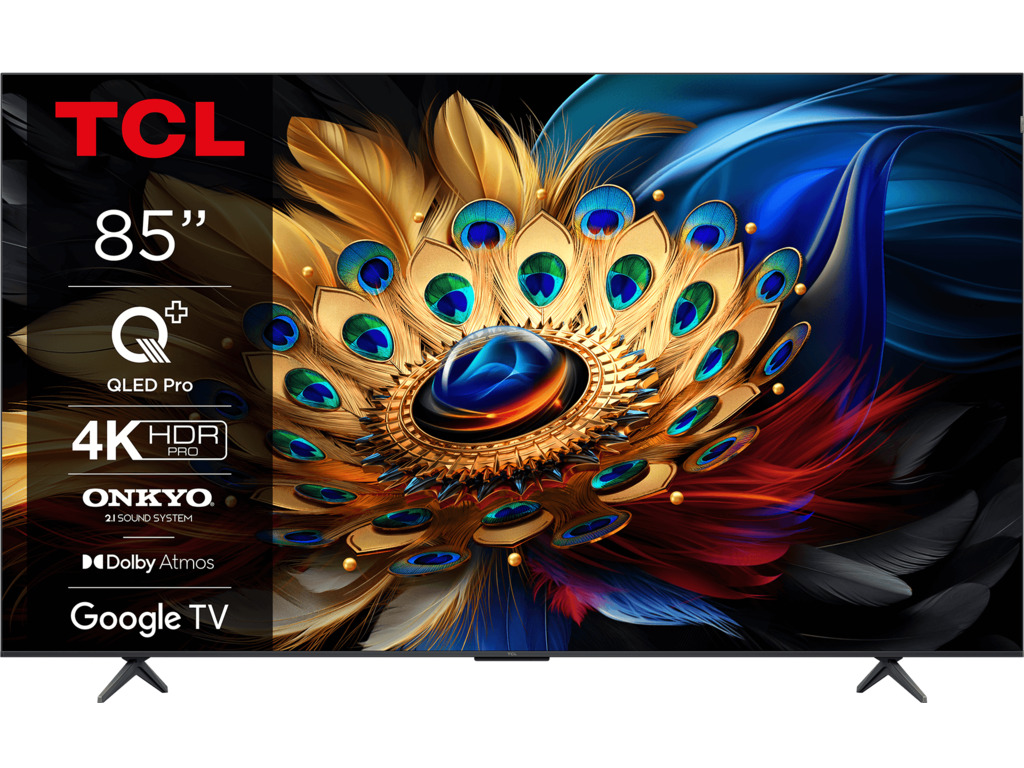 TCL 85"C655 4K QLED TVGoogle TV; QLED pro; 144HZMotion clarity pro; HDMI 2.1; 2.1 ONKYO