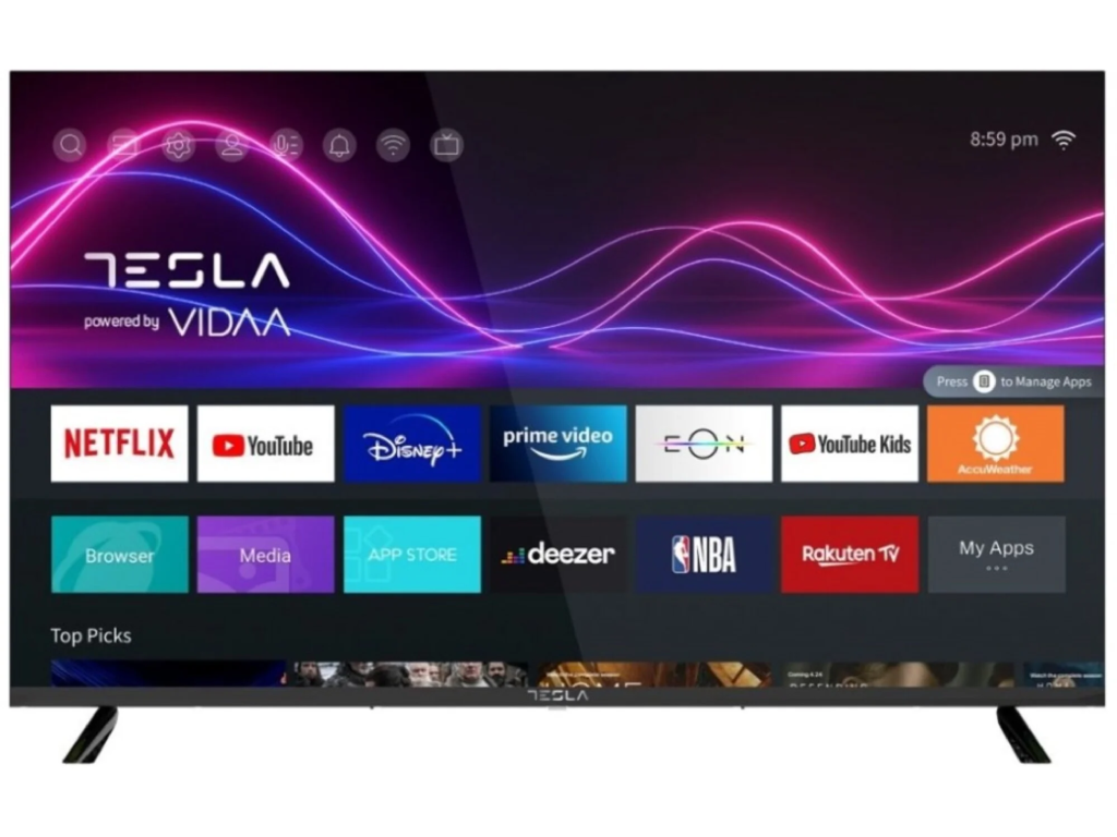 TESLA TV 55M345BUS EP AKCIJA VIDAA OS;EON; HDMIx3;USBX2;CI+;Hotel Mode