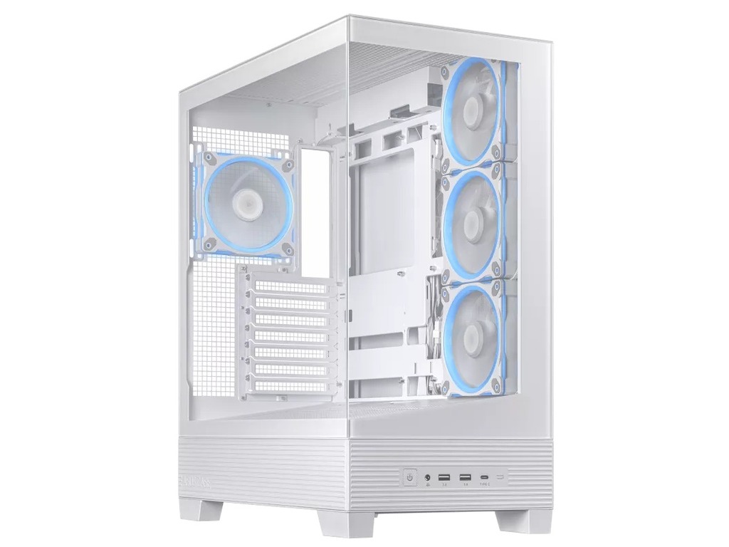 ASUS CASE A31 PLUS TG ARGB WHTMid-tower, ATX, 7 Expansion4x ARGB 120mm fans