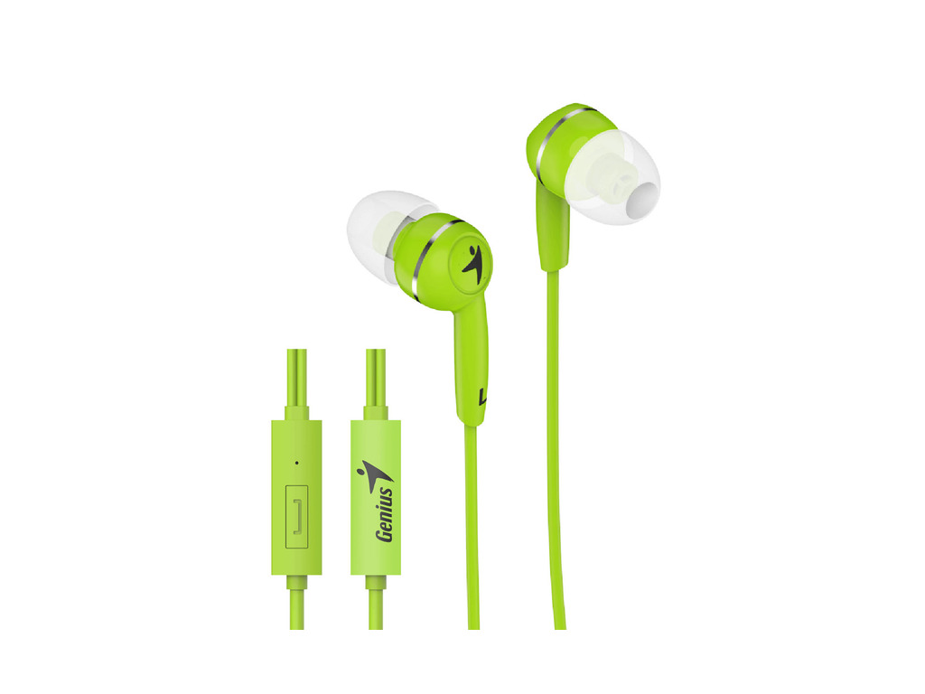 Genius slušalice HS-M320 zelen in-ear, 3.5mm, mikrofon, 1.1m 20 Hz- 20K Hz, 88dB