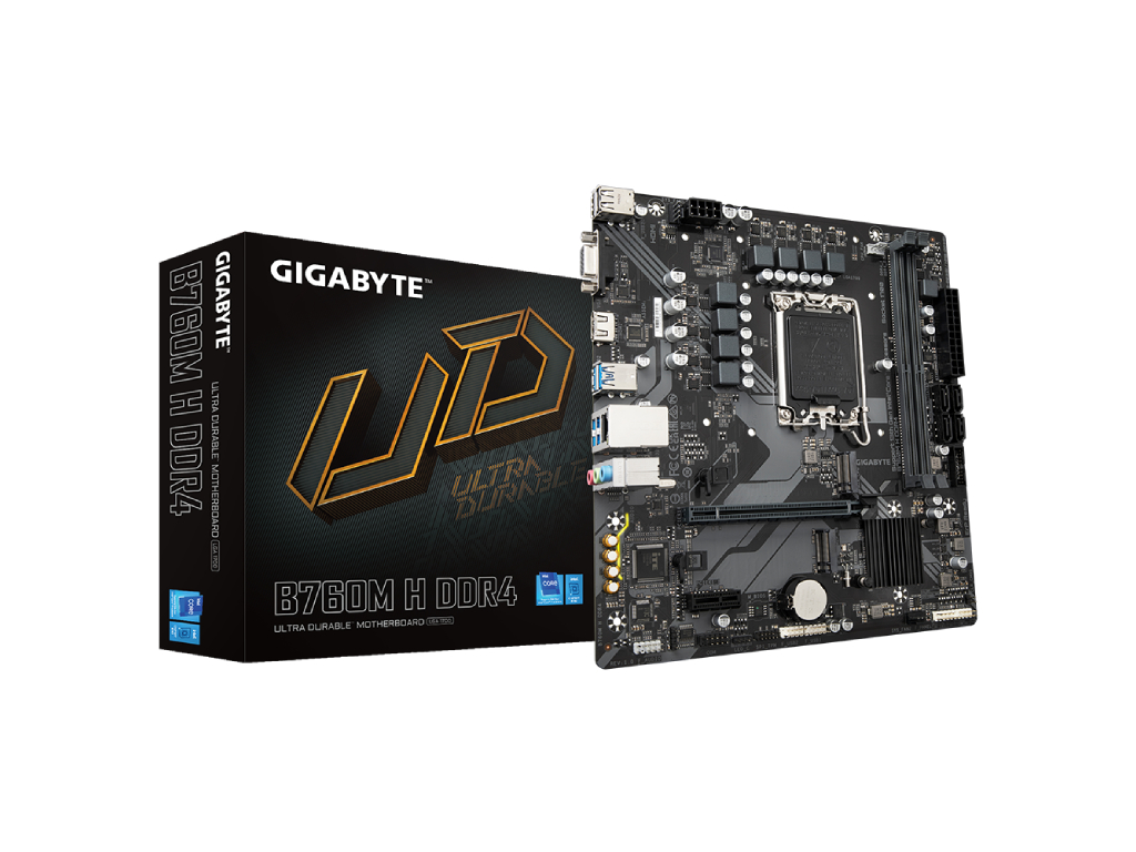 Gigabyte MB B760M H DDR4LGA1700; 2xDDR4; 2xM.2; 4xSATA12xUSB; HDMI, DP; mATX;