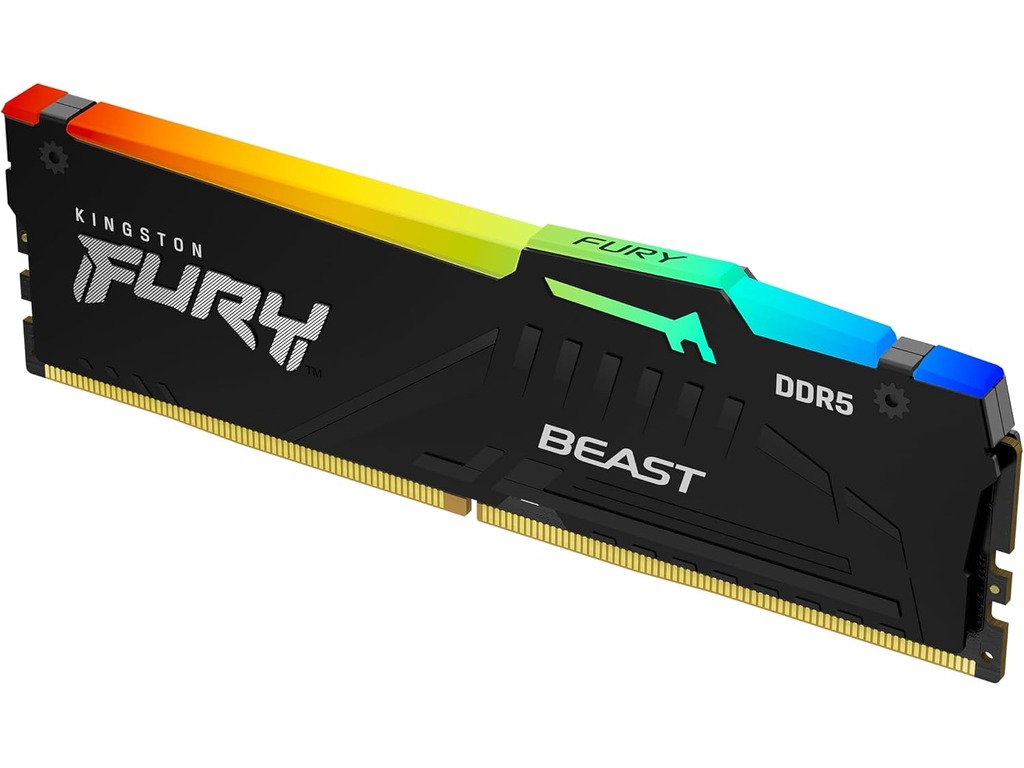 Kingston 16GB 6000MHz DDR5 RGBFury Beast (1x16GB), CL30,EXPO, XMP, 288-pin 16Gbit