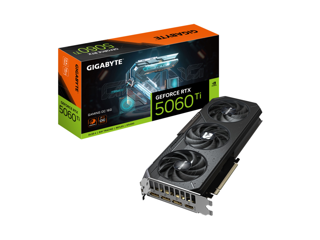 Gigabyte 5060 Ti Gaming OC 16G16GB GDDR7, 128-bit,3x DP, 1x HDMI