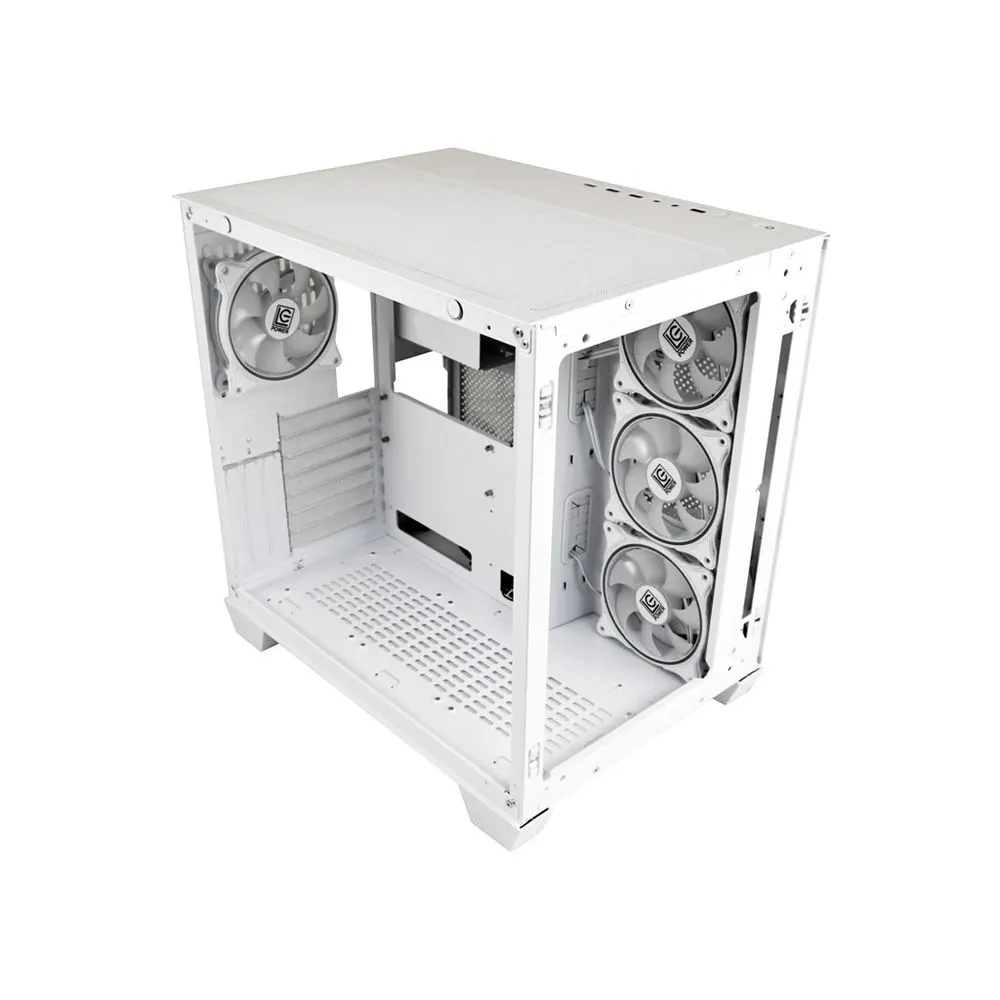 LC-Power Case Gaming 717WMeshwork_L Light, White,2x 140mm fan, 1x 120 mm fan